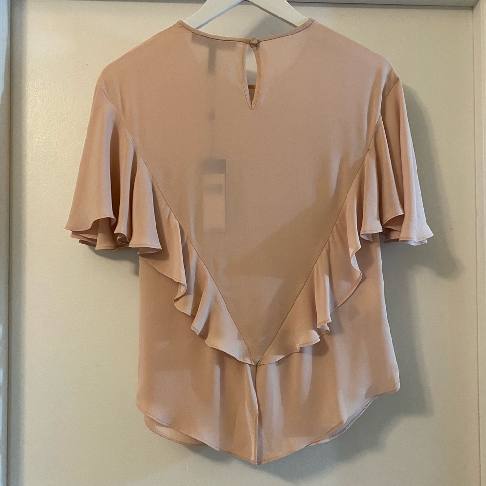Bcbgmaxazria Ruffle Split Front Top - Picture 7 of 11